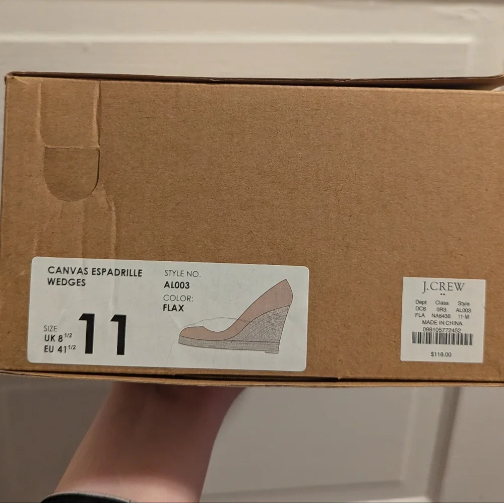 J. Crew Women's Tan Espadrille Wedges